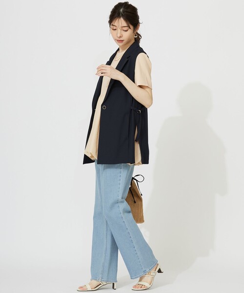 ANY SIS（エニィスィス）の「【UVカット・接触冷感・吸水速乾】スマートビューティストレッチ  ジレ（その他アウター・レディース・ネイビー系/黄土色系/ライトグレー系・2）」の17枚目の写真