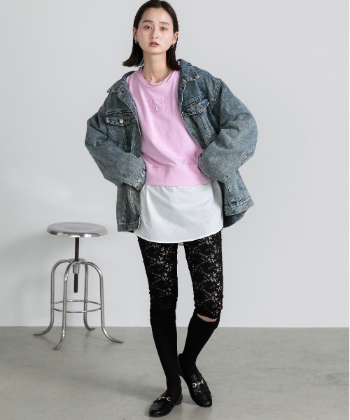 ad thie(アドティエ)の「シャツレイヤード ロングタンクトップ(タンクトップ・レディース・ブルー系/ネイビー系/オフホワイト・FREE)」の4枚目の写真