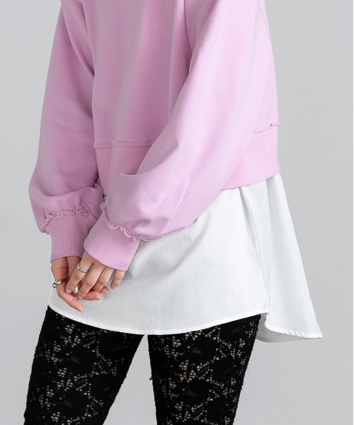 ad thie(アドティエ)の「シャツレイヤード ロングタンクトップ(タンクトップ・レディース・ブルー系/ネイビー系/オフホワイト・FREE)」の6枚目の写真