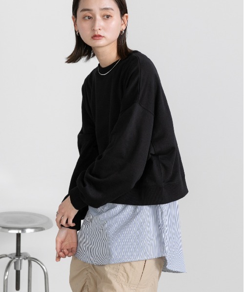 ad thie(アドティエ)の「シャツレイヤード ロングタンクトップ(タンクトップ・レディース・ブルー系/ネイビー系/オフホワイト・FREE)」の15枚目の写真