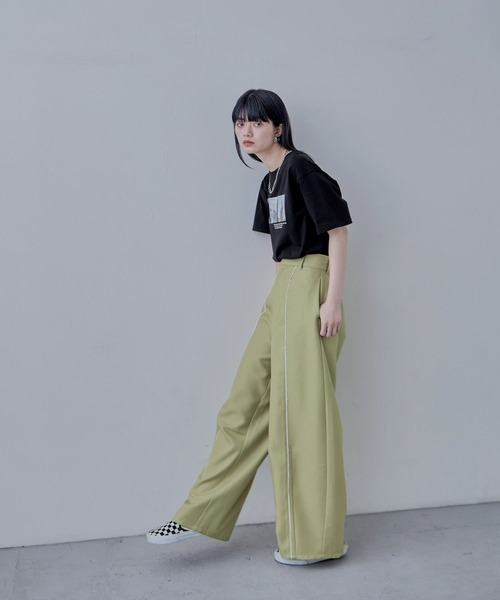 etoll.（エトル）の「フォトプリントオーバーサイズTシャツ（Tシャツ/カットソー・レディース・ブラック/オフホワイト・M）」の14枚目の写真