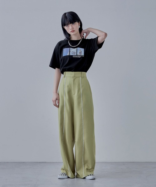 フォトプリントオーバーサイズTシャツ（Tシャツ/カットソー）｜etoll