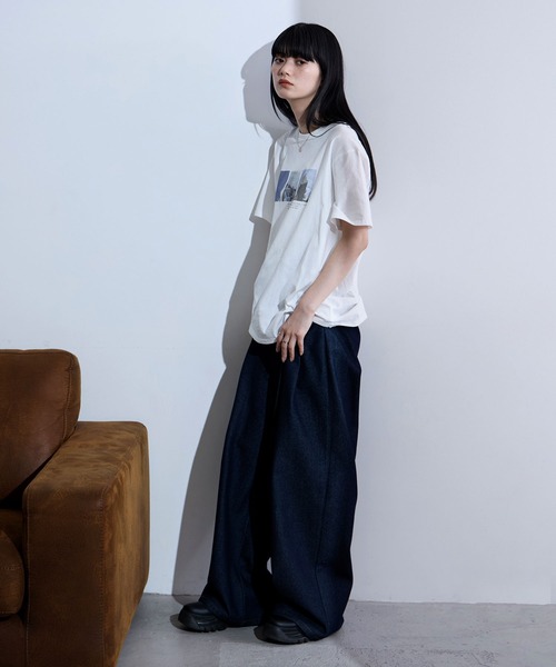 フォトプリントオーバーサイズTシャツ（Tシャツ/カットソー）｜etoll