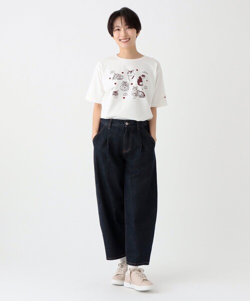 Afternoon Tea（アフタヌーンティー）の「Tシャツ/Cat's NapTime（Tシャツ/カットソー・レディース・オフホワイト・MEDIUM）」の4枚目の写真
