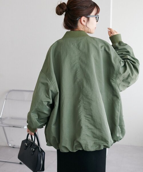 DISCOAT（ディスコート）の「【新色追加!/ユニセックス】ライトメモリーボンバーブルゾン≪WEB限定≫（ブルゾン・レディース・ネイビー/ブラック/アイボリー/ベージュ/カーキ・FREE）」の19枚目の写真