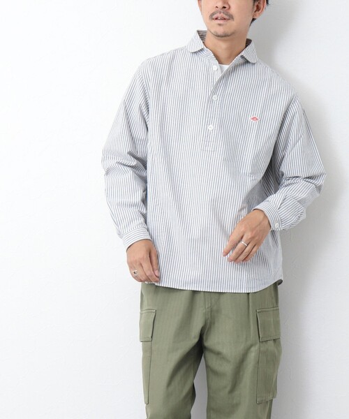 DANTON(ダントン)の「【DANTON/ダントン】ROUND COLLAR P.O SHIRT LS 25SS(シャツ/ブラウス・メンズ・ブラック系その他/ブルー系その他・40/42/44/38)」の6枚目の写真