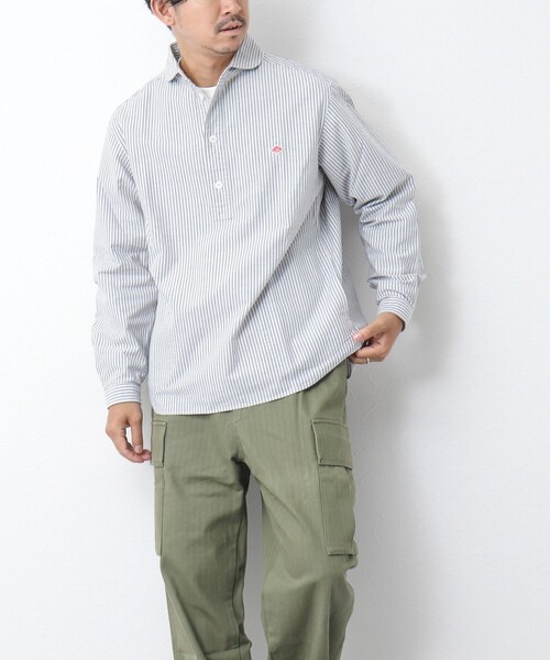 DANTON(ダントン)の「【DANTON/ダントン】ROUND COLLAR P.O SHIRT LS 25SS(シャツ/ブラウス・メンズ・ブラック系その他/ブルー系その他・40/42/44/38)」の7枚目の写真
