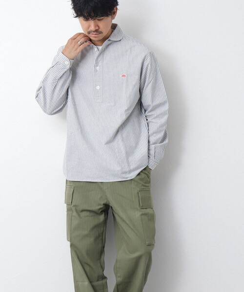 DANTON(ダントン)の「【DANTON/ダントン】ROUND COLLAR P.O SHIRT LS 25SS(シャツ/ブラウス・メンズ・ブラック系その他/ブルー系その他・40/42/44/38)」の10枚目の写真