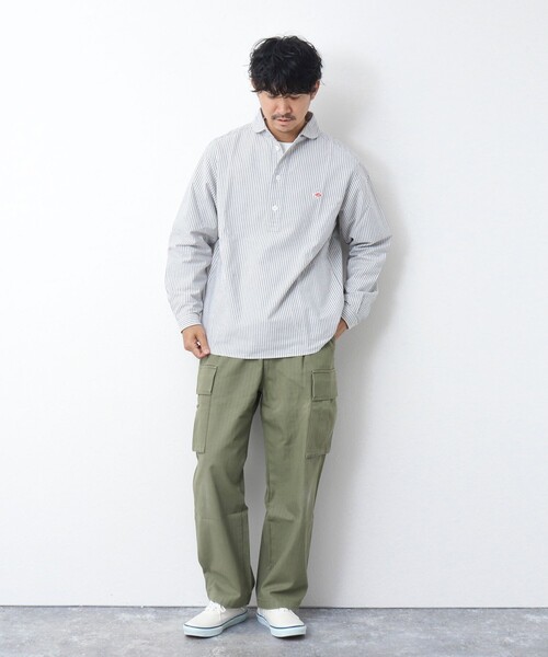 DANTON(ダントン)の「【DANTON/ダントン】ROUND COLLAR P.O SHIRT LS 25SS(シャツ/ブラウス・メンズ・ブラック系その他/ブルー系その他・40/42/44/38)」の12枚目の写真