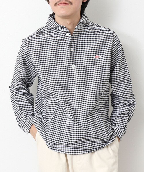 DANTON(ダントン)の「【DANTON/ダントン】ROUND COLLAR P.O SHIRT LS 25SS(シャツ/ブラウス・メンズ・ブラック系その他/ブルー系その他・40/42/44/38)」の14枚目の写真