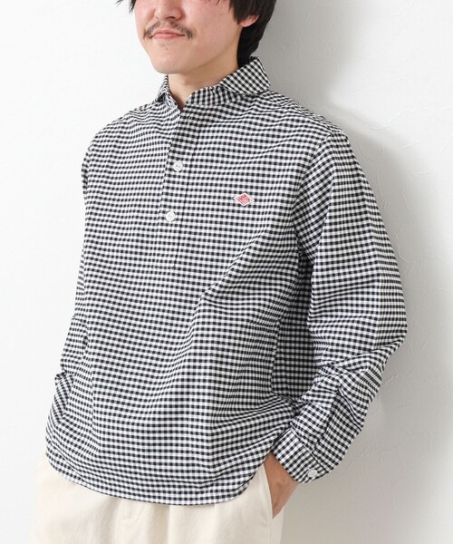 DANTON(ダントン)の「【DANTON/ダントン】ROUND COLLAR P.O SHIRT LS 25SS(シャツ/ブラウス・メンズ・ブラック系その他/ブルー系その他・40/42/44/38)」の15枚目の写真