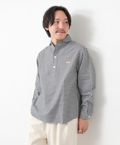 DANTON(ダントン)の「【DANTON/ダントン】ROUND COLLAR P.O SHIRT LS 25SS(シャツ/ブラウス・メンズ・ブラック系その他/ブルー系その他・40/42/44/38)」の16枚目の写真