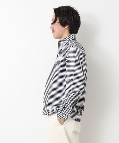 DANTON(ダントン)の「【DANTON/ダントン】ROUND COLLAR P.O SHIRT LS 25SS(シャツ/ブラウス・メンズ・ブラック系その他/ブルー系その他・40/42/44/38)」の19枚目の写真
