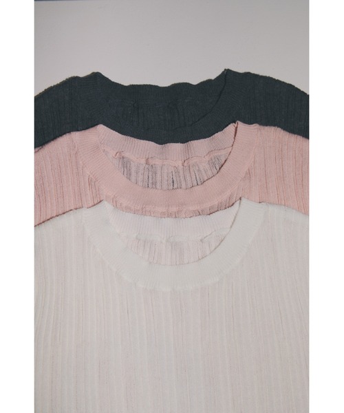 セール】【Abor】Random Rib Pullover/ランダムリブプルオーバー