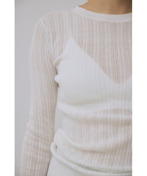 Abor(アボア)の「【Abor】Random Rib Pullover/ランダムリブプルオーバー(ニット/セーター・レディース・ホワイト/ピンク/チャコールグレー・FREE)」の12枚目の写真