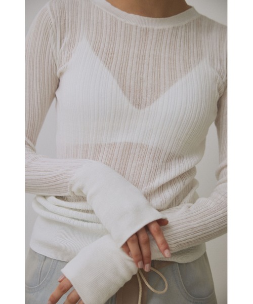 Abor(アボア)の「【Abor】Random Rib Pullover/ランダムリブプルオーバー(ニット/セーター・レディース・ホワイト/ピンク/チャコールグレー・FREE)」の13枚目の写真