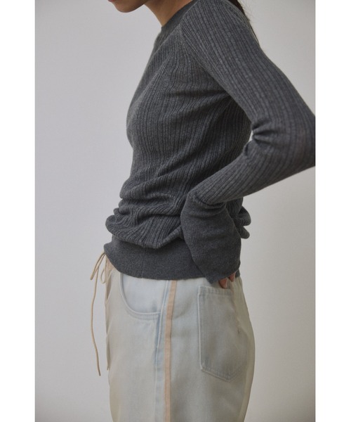 Abor(アボア)の「【Abor】Random Rib Pullover/ランダムリブプルオーバー(ニット/セーター・レディース・ホワイト/ピンク/チャコールグレー・FREE)」の15枚目の写真