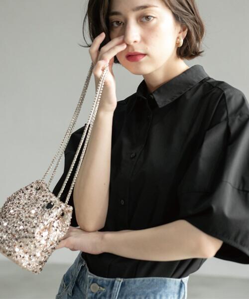 セール】《美人百花掲載》ランタンスリーブシャツ【洗濯機洗い可