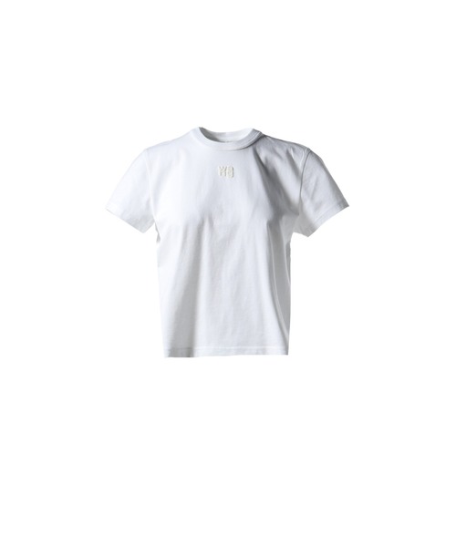 alexanderwang(アレキサンダーワン)の「ESSENTIAL JSY SHRUNKEN TEE W/PUFF LOGO(Tシャツ/カットソー・レディース・ホワイト/チャコールグレー/ブラック・SMALL/X-SMALL/MEDIUM)」の2枚目の写真