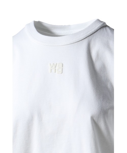 alexanderwang(アレキサンダーワン)の「ESSENTIAL JSY SHRUNKEN TEE W/PUFF LOGO(Tシャツ/カットソー・レディース・ホワイト/チャコールグレー/ブラック・SMALL/X-SMALL/MEDIUM)」の5枚目の写真