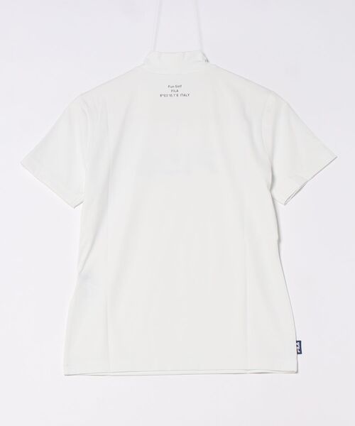 FILA GOLF(フィラゴルフ )の「FILA GOLF/フィラ ゴルフ ゴルフウェア ブランド ロゴ 軽量 ストレッチ 接触冷感 UVカット ハイネック 半袖 Tシャツ(Tシャツ/カットソー・レディース・ブラック/ホワイト・M/L/LL)」の13枚目の写真