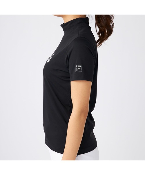 FILA GOLF(フィラゴルフ )の「FILA GOLF/フィラ ゴルフ ゴルフウェア ブランド ロゴ 軽量 ストレッチ 接触冷感 UVカット ハイネック 半袖 Tシャツ(Tシャツ/カットソー・レディース・ブラック/ホワイト・M/L/LL)」の8枚目の写真