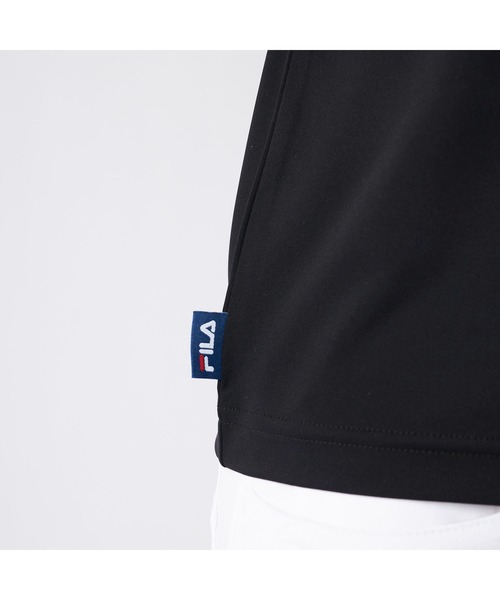 FILA GOLF(フィラゴルフ )の「FILA GOLF/フィラ ゴルフ ゴルフウェア ブランド ロゴ 軽量 ストレッチ 接触冷感 UVカット ハイネック 半袖 Tシャツ(Tシャツ/カットソー・レディース・ブラック/ホワイト・M/L/LL)」の12枚目の写真
