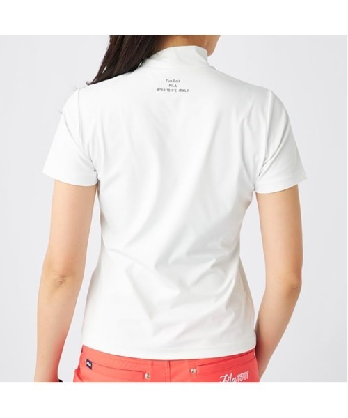 FILA GOLF(フィラゴルフ )の「FILA GOLF/フィラ ゴルフ ゴルフウェア ブランド ロゴ 軽量 ストレッチ 接触冷感 UVカット ハイネック 半袖 Tシャツ(Tシャツ/カットソー・レディース・ブラック/ホワイト・M/L/LL)」の15枚目の写真