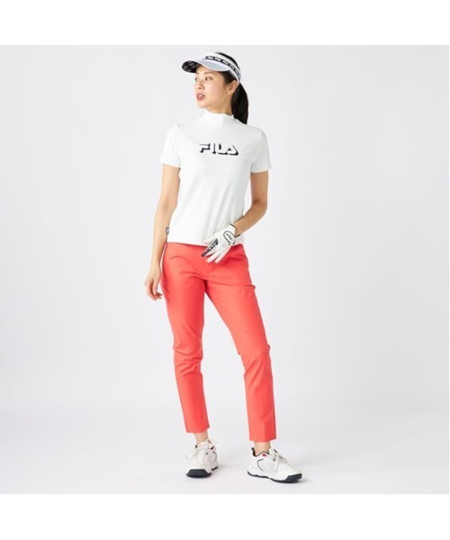 FILA GOLF(フィラゴルフ )の「FILA GOLF/フィラ ゴルフ ゴルフウェア ブランド ロゴ 軽量 ストレッチ 接触冷感 UVカット ハイネック 半袖 Tシャツ(Tシャツ/カットソー・レディース・ブラック/ホワイト・M/L/LL)」の19枚目の写真