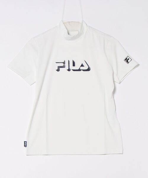 FILA GOLF(フィラゴルフ )の「FILA GOLF/フィラ ゴルフ ゴルフウェア ブランド ロゴ 軽量 ストレッチ 接触冷感 UVカット ハイネック 半袖 Tシャツ(Tシャツ/カットソー・レディース・ブラック/ホワイト・M/L/LL)」の20枚目の写真