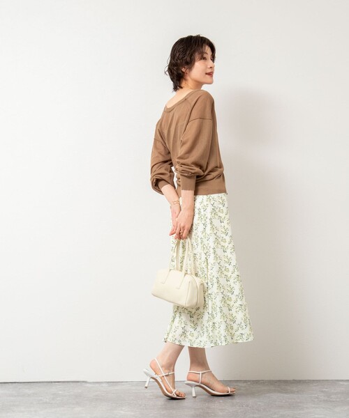 NOLLEY’S Sophi(ノーリーズソフィ)の「ミモザプリントフレアスカート(スカート・レディース・ブルー系その他6/ホワイト系その他2・34/36/38)」の15枚目の写真
