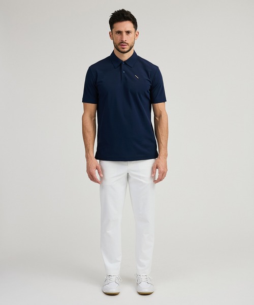 Saturdays Golf(サタデーズゴルフ)の「36G Pique SS Polo(ポロシャツ・メンズ・ホワイト/ネイビー/ブラック・L/M/S/XL)」の4枚目の写真