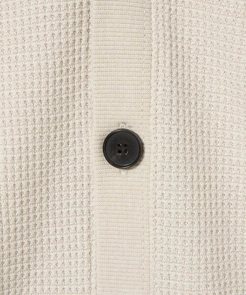 BEAUTY&YOUTH UNITED ARROWS（ビューティーアンドユースユナイテッドアローズ）の「【WEB限定】グリッド エアーワッフル ハーフスリーブ Vカーディガン（カーディガン/ボレロ・メンズ・オフホワイト/ブラック/ライトブルー・S/M/L）」の19枚目の写真