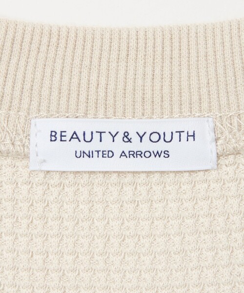 BEAUTY&YOUTH UNITED ARROWS（ビューティーアンドユースユナイテッドアローズ）の「【WEB限定】グリッド エアーワッフル ハーフスリーブ Vカーディガン（カーディガン/ボレロ・メンズ・オフホワイト/ブラック/ライトブルー・S/M/L）」の20枚目の写真