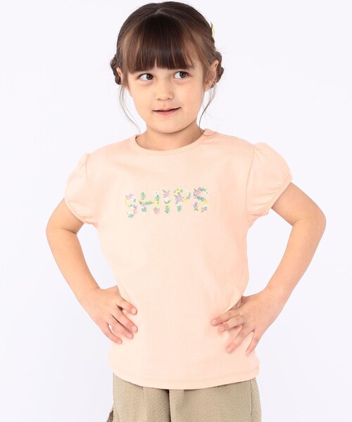 SHIPS（シップス）の「SHIPS KIDS:100～130cm / ガーリー 刺繍 ロゴ Tシャツ（Tシャツ/カットソー・キッズ・オレンジ/オフホワイト/ラベンダー・100/110/120/130）」の22枚目の写真
