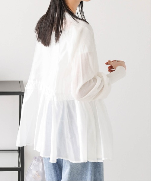 AMELY(エミリー)の「シアーフレアカーディガン(カーディガン/ボレロ・レディース・ブラック/ホワイト・フリー)」の5枚目の写真