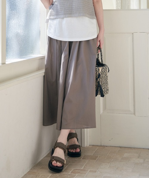 ikka（イッカ）の「【雑誌InRed6月号掲載】コットンボリュームペチ付きスカーチョ【親子コーデ】（その他パンツ・レディース・チャコールグレー/グリーン/ネイビー/ベージュ/モカ・S/M/L）」の6枚目の写真