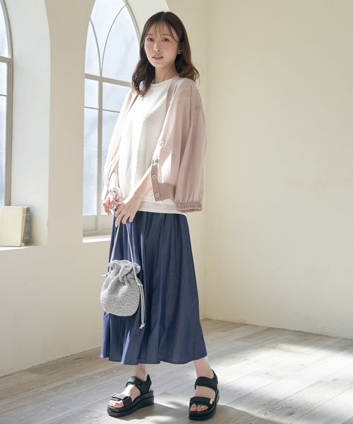 ikka（イッカ）の「【雑誌InRed6月号掲載】コットンボリュームペチ付きスカーチョ【親子コーデ】（その他パンツ・レディース・チャコールグレー/グリーン/ネイビー/ベージュ/モカ・S/M/L）」の12枚目の写真