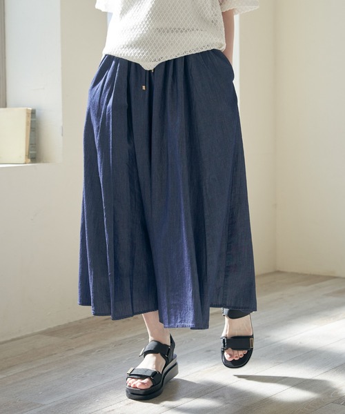 ikka（イッカ）の「【雑誌InRed6月号掲載】コットンボリュームペチ付きスカーチョ【親子コーデ】（その他パンツ・レディース・チャコールグレー/グリーン/ネイビー/ベージュ/モカ・S/M/L）」の13枚目の写真