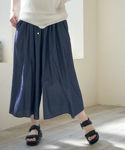 ikka（イッカ）の「【雑誌InRed6月号掲載】コットンボリュームペチ付きスカーチョ【親子コーデ】（その他パンツ・レディース・チャコールグレー/グリーン/ネイビー/ベージュ/モカ・S/M/L）」の14枚目の写真