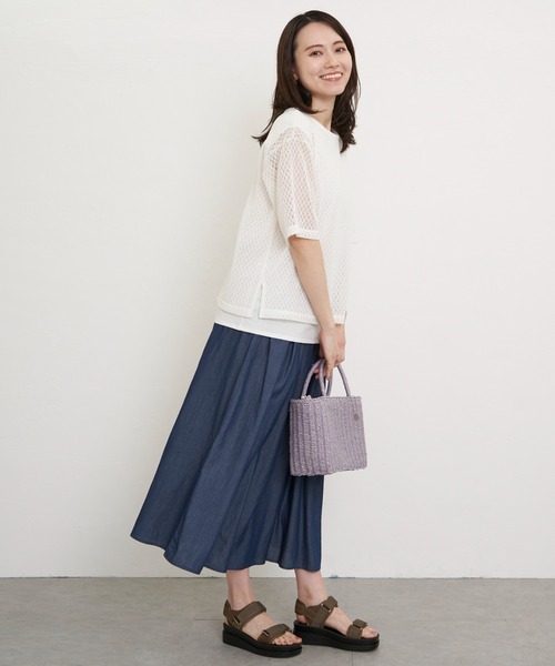 ikka（イッカ）の「【雑誌InRed6月号掲載】コットンボリュームペチ付きスカーチョ【親子コーデ】（その他パンツ・レディース・チャコールグレー/グリーン/ネイビー/ベージュ/モカ・S/M/L）」の16枚目の写真