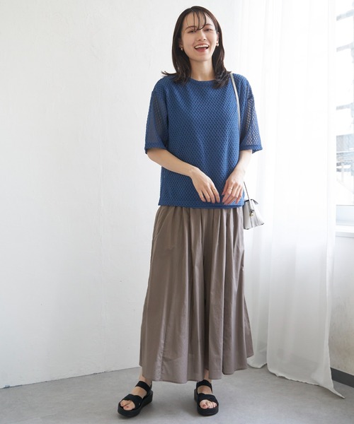 ikka（イッカ）の「【雑誌InRed6月号掲載】コットンボリュームペチ付きスカーチョ【親子コーデ】（その他パンツ・レディース・チャコールグレー/グリーン/ネイビー/ベージュ/モカ・S/M/L）」の20枚目の写真