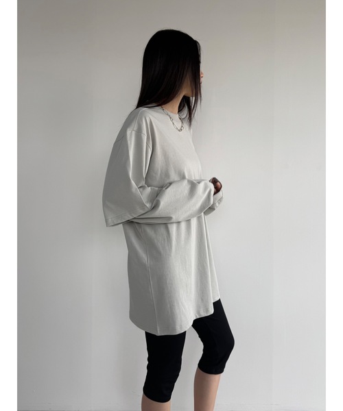 Didot.showroom(ディドット ショールーム)の「【DIDOT.】レイヤードビッグロンT(Tシャツ/カットソー・レディース・サンドベージュ/ネイビー/ホワイト/ライトグレー・FREE)」の22枚目の写真