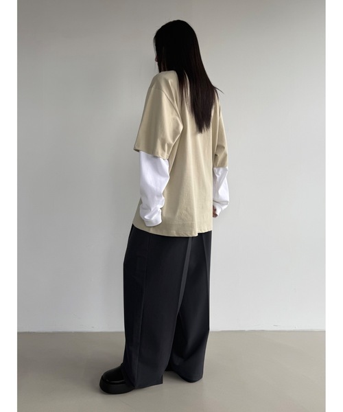 tシャツ 「DIDOT.」レイヤードビッグロンT レディース メンズ セール】【DIDOT.】レイヤードビッグロンT（Tシャツ/カットソー