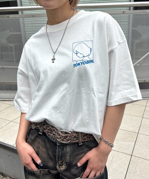 TOKYOGIRL（トーキョーガール）の「WEB限定/2サイズ【TOKYOGIRL/東京ガール】ロゴTEE（Tシャツ/カットソー・レディース・ブラック/ホワイト/ネイビー・MEDIUM/LARGE）」の4枚目の写真