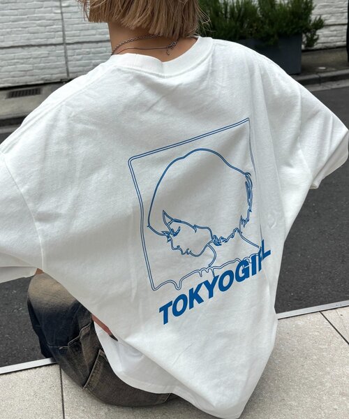 TOKYOGIRL（トーキョーガール）の「WEB限定/2サイズ【TOKYOGIRL/東京ガール】ロゴTEE（Tシャツ/カットソー・レディース・ブラック/ホワイト/ネイビー・MEDIUM/LARGE）」の8枚目の写真