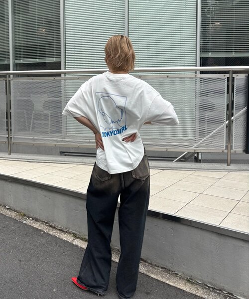 TOKYOGIRL（トーキョーガール）の「WEB限定/2サイズ【TOKYOGIRL/東京ガール】ロゴTEE（Tシャツ/カットソー・レディース・ブラック/ホワイト/ネイビー・MEDIUM/LARGE）」の11枚目の写真