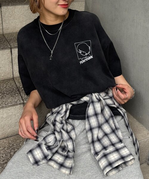 TOKYOGIRL（トーキョーガール）の「WEB限定/2サイズ【TOKYOGIRL/東京ガール】ロゴTEE（Tシャツ/カットソー・レディース・ブラック/ホワイト/ネイビー・MEDIUM/LARGE）」の14枚目の写真