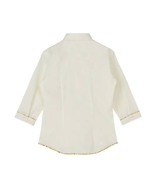 TOKYO SHIRTS(トウキョウシャツ)の「透け防止 形態安定ノーアイロン スキッパー 7分袖ビジネスワイシャツ(ビジネスシャツ・レディース・イエロー・S/M/L/LL/XL/XS)」の2枚目の写真