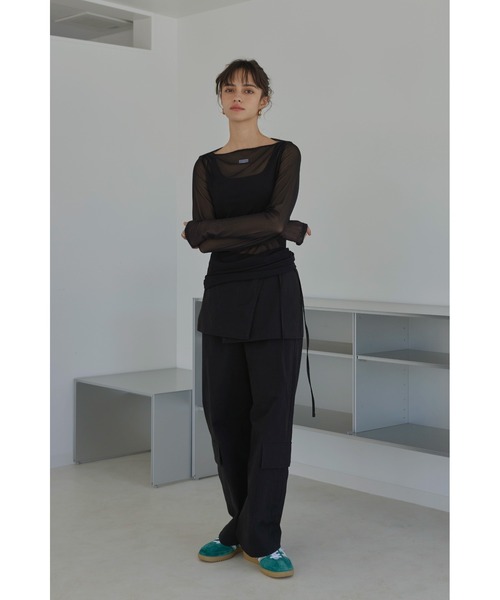 セール】Cargo Pants With Skirt /スカート付きカーゴパンツ